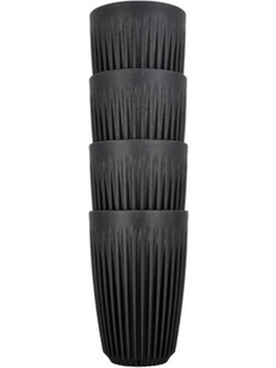 Huskee Σετ Ποτήρια Καφέ Πλαστικά Μαύρα 354ml 4τμχ 12OZ