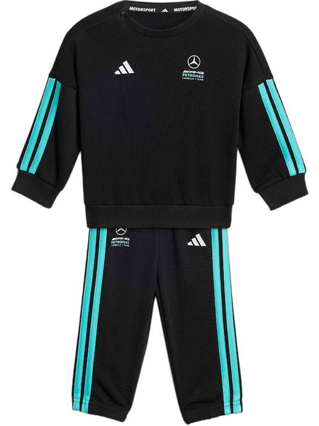 Adidas Mercedes-Amg Petronas F1 Team Βρεφικό Σετ Φόρμας Χειμωνιάτικο Μαύρο Τιρκουάζ KE5933