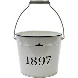 Plastona Κασπώ Κουβάς Μεταλλικό Λευκό 25x21cm 00.03.3924