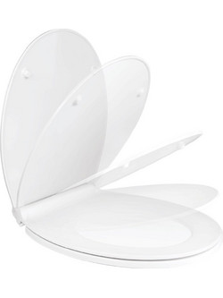 Elvit 0230 Καπάκι Λεκάνης Οβάλ από Βακελίτη Slim Soft Close Λευκό 44x36.5cm 0230-ELVIT