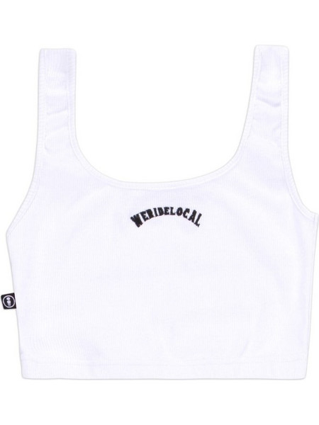 We Ride Local Γυναικείο Καλοκαιρινό Crop Top Λευκό FRCTTWSS26