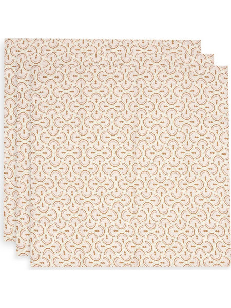 Jollein Soft Plumes Πάνες Αγκαλιάς από Μουσελίνα Εκρού 70x70cm 3τμχ 535-851-68200