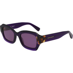 Longchamp LO749S-505 Γυναικεία Γυαλιά Ηλίου Τετράγωνα Κοκάλινα Μωβ με Μωβ Φακό
