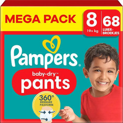 Pampers Baby Dry Pants Πάνες Βρακάκι No8 17+kg 68τμχ