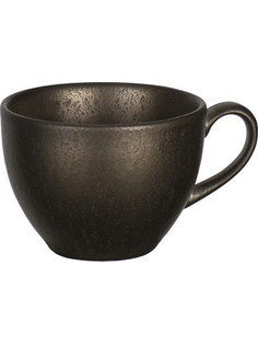 Bonna Punto Copper Σετ Φλιτζάνια Cappuccino & Τσαγιού Πορσελάνης Μαύρα 250ml 6τμχ C377454