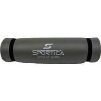 Sportica Στρώμα Γυμναστικής Yoga / Pilates Γκρι με Ιμάντα Μεταφοράς 180x60x1cm