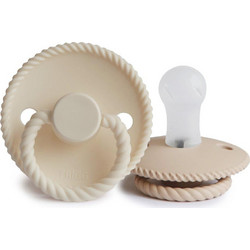 Frigg Rope Σιλικόνης Cream/Croissant 0-6m 2τμχ