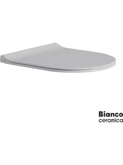 Bianco Ceramica Remo Καπάκι Λεκάνης Οβάλ από Βακελίτη Slim Soft Close Λευκό 514-9200SC-300