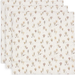 Jollein Tiny Park Πάνες Αγκαλιάς από Μουσελίνα Μπεζ 70x70cm 3τμχ 535-851-68102