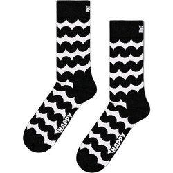Happy Socks Wobbly Ανδρικές Κάλτσες Ψηλές με Σχέδια Μαύρες P006120