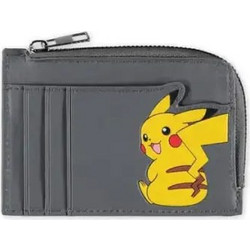 Pokemon Μεγάλο Γυναικείο Πορτοφόλι με Φερμουάρ Γκρι CH712580POK