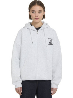 Volcom Ozzy Γυναικεία Ζακέτα Φούτερ Μακριά με Κουκούλα και Φερμουάρ Γκρι B4832603-BNH
