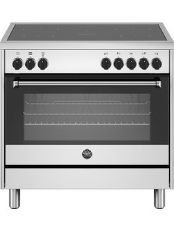Bertazzoni MPL95I1EXP Κουζίνα Ηλεκτρική 117lt με Επαγωγικές Εστίες 89.7cm