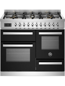 Bertazzoni PRO106L3EGIT Κουζίνα Ηλεκτρική με Εστίες Αερίου 99.5cm