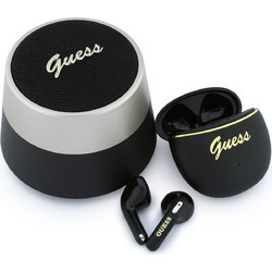 Guess Bundle Script Tws Ακουστικά Bluetooth Earbud with Speaker Black