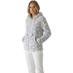 Harmony Γυναικεία Ρόμπα Χειμωνιάτικη Fleece Γκρι 411704