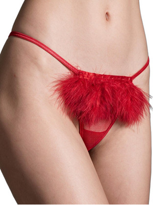 Milena By Paris Γυναικείο Sexy String Κόκκινο 60122