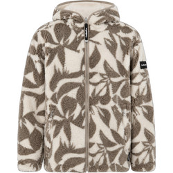 Funky Buddha Ανδρική Ζακέτα Fleece με Κουκούλα και Φερμουάρ Μπεζ FBM014-072-06