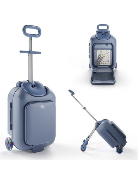 Kinderkraft Cabby Παιδική Βαλίτσα Καμπίνας 55x39x23.5cm με 4 Ρόδες Μπλε