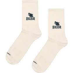 Happy Socks Bear Ανδρικές Κάλτσες Ψηλές με Σχέδια Μπεζ P004791