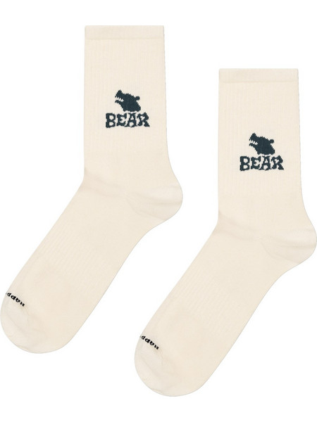 Happy Socks Bear Ανδρικές Κάλτσες Ψηλές με Σχέδια Μπεζ P004791