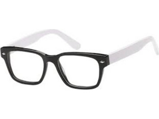 Sunoptic AM83A Ανδρικός Σκελετός Γυαλιών Οράσεως Κοκάλινος Μαύρος Άσπρος