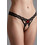 Milena By Paris Γυναικείο Sexy String Αυτοκινήτου με Δαντέλα Μαύρο 6973