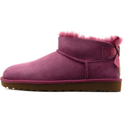 UGG Ultra Mini Bailey Bow Γυναικεία Μποτάκια Suede Φούξια με Γούνα 1185491-DKWN