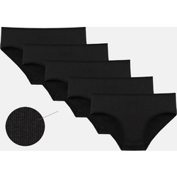 Donella Βαμβακερά Γυναικεία Slip Μαύρα 5Pack 3132S