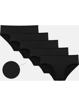 Donella Βαμβακερά Γυναικεία Slip Μαύρα 5Pack 3132S