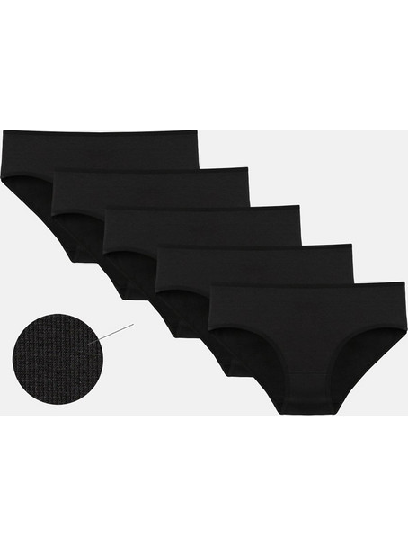 Donella Βαμβακερά Γυναικεία Slip Μαύρα 5Pack 3132S
