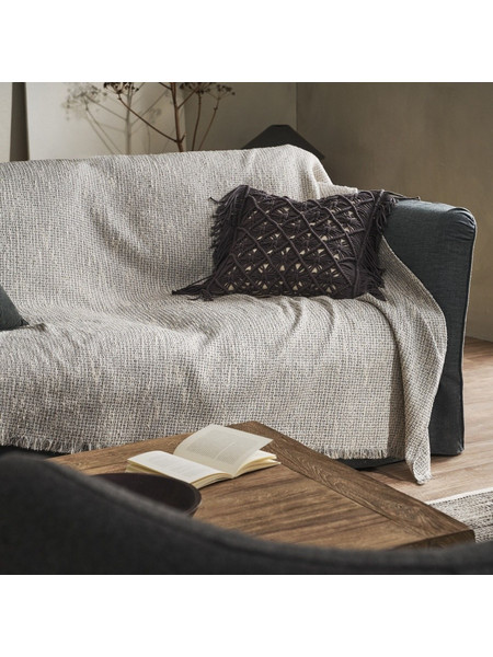 Gofis Home Ριχτάρι Τετραθέσιου Καναπέ 180x350 Quina 238/14 Beige Black