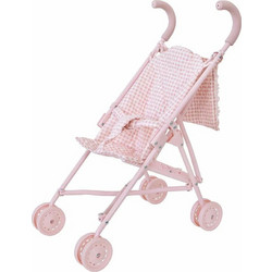 Tutete Καρότσι για Κούκλα Pink Check
