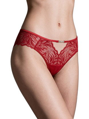 Milena By Paris Γυναικείο Sexy Brazil με Δαντέλα Κόκκινο 8556