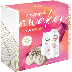 Dove Advanced Care Replenishing Shower Gel 225ml + Love Body Milk 250ml + Hair Tie + Eye Mask