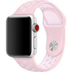 Tech-Protect QuickFit Λουράκι Σιλικόνης Pink / White (Apple Watch 42 / 44 / 45mm)