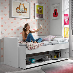 Vipack Παιδικό Κρεβάτι Μονό για Στρώμα 90x200cm με Γραφείο & Αποθηκευτικό Χώρο DEHSZ6014