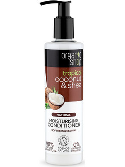 Natura Siberica Organic Shop Coconut & Shea Φυτικό Conditioner για Επανόρθωση 280ml
