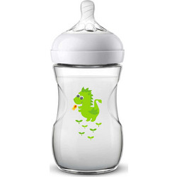 Philips Avent Natural SCF070/24 Πλαστικό Μπιμπερό με Θηλή Σιλικόνης κατά των Κολικών 1m+ 260ml