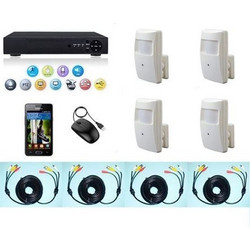 Δικτυακό CLOUD καταγραφικό DVR 4CH με 4 κρυφές κάμερες ραντάρ spy ενσύρματες + 4 καλώδια 10 μέτρα