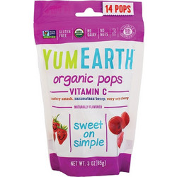 Yumearth Organic Pops Vitamin C Βιολογικά Γλειφιτζούρια Φρούτων με Βιταμίνη C, 14 τεμάχια (85gr)