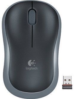Logitech M185 Ασύρματο Mini Ποντίκι Black Grey