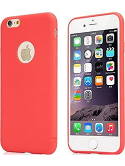 Transparent Red Silicone Flexible Case Iphone 6 Διαφανής Διαφανής Κόκκινη Θήκη Κίνητού i6