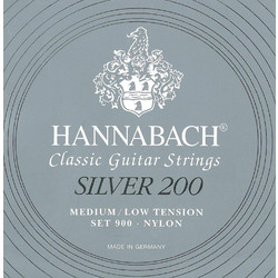 Hannabach 900 MLT Silver 200 Basses Σετ Χορδές Κλασικής Κιθάρας Nylon Mixed Tension
