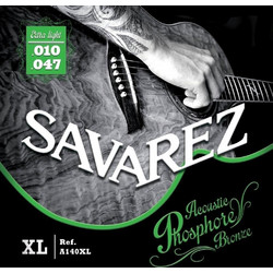 Savarez A140XL Σετ 6 Χορδές Ακουστικής Κιθάρας Phosphor Bronze 10-47" Extra Light Tension