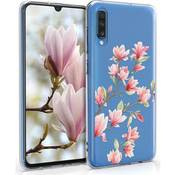 KW Flowers Back Cover Silicone Transparent (Galaxy A70)