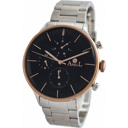 Anell Ανδρικό Ρολόι Χρονογράφος με Ασημί Μεταλλικό Μπρασελέ 3F49GB-1