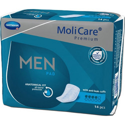 Hartmann MoliCare Premium Men Pad Επιθέματα Ακράτειας 4 Σταγόνες 14τμχ