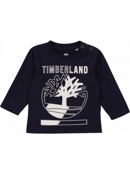 Μπλουζάκι μακρυμάνικο dark blue Timberland οργανικό βαμβάκι