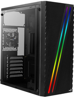 Aerocool Streak Gaming Midi Tower Κουτί Υπολογιστή RGB με Πλαϊνό Παράθυρο